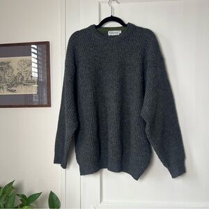 Vintage Kilkenny Irish Grey Wool Crewneck Sweater